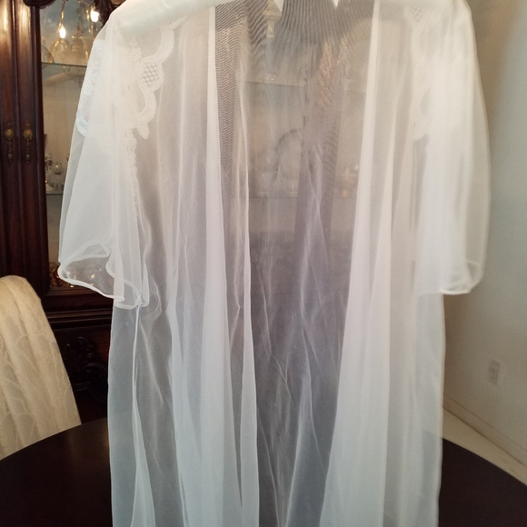 NEW BRIDAL WHITE TEDDIE WITH SEXY SHEER COVER  MED - Picture 8 of 8